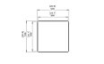 S500 Fire Screen 壁炉屏 - Technical Drawing / Top by EcoSmart Fire