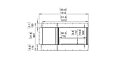 Flex 50RC.BXL Right Corner - Technical Drawing / Front by EcoSmart Fire