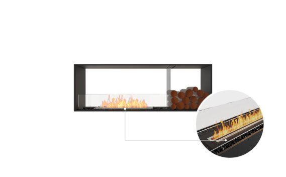 Flex 60DB.BX1 Double Sided - Ethanol - Black / Black / Installed View by EcoSmart Fire