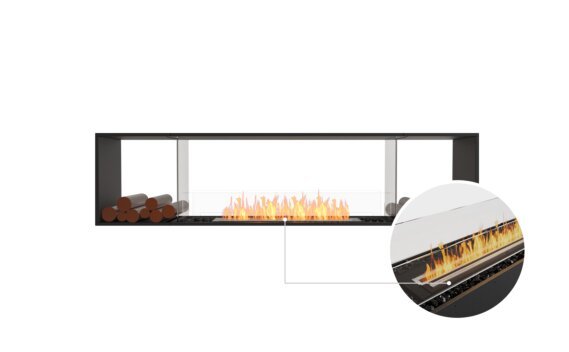 Flex 86DB.BX2 Double Sided - Ethanol - Black / Black / Installed View by EcoSmart Fire