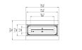 Cosmo 50 壁炉家具 - Technical Drawing / Top by EcoSmart Fire