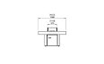 Gin 90 (Chat) 壁炉家具 - Technical Drawing / Side by EcoSmart Fire
