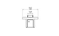 Gin 90 (Dining) 壁炉家具 - Technical Drawing / Side by EcoSmart Fire