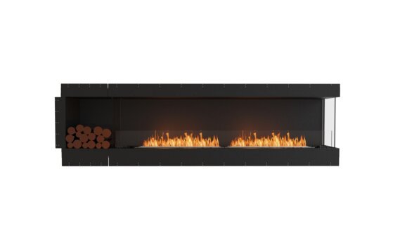 Flex 104RC.BXL Right Corner - Ethanol / Black / Uninstalled view - Logs not included by EcoSmart Fire