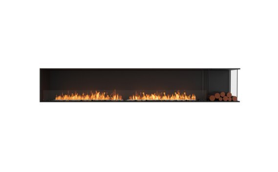 Flex 122RC.BXR Right Corner - Ethanol / Black / Installed view - Logs not included by EcoSmart Fire