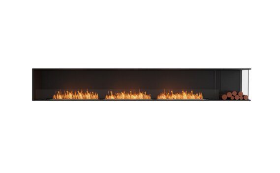 Flex 140RC.BXR Right Corner - Ethanol / Black / Installed view - Logs not included by EcoSmart Fire