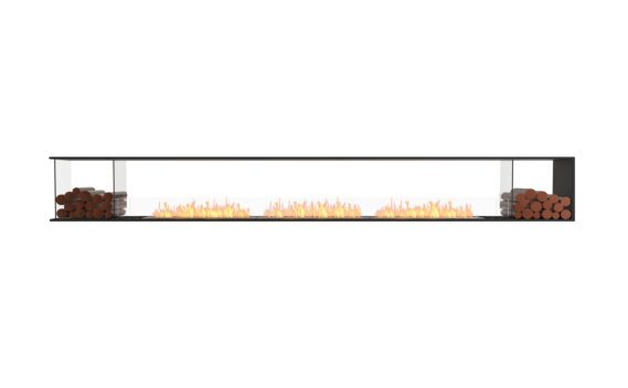 Flex 158PN.BX2 Peninsula - Ethanol / Black / Installed view - Logs not included by EcoSmart Fire