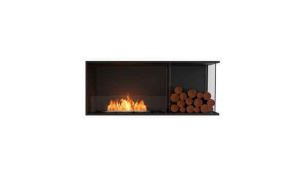 Flex 50RC.BXR Right Corner - Ethanol / Black / Installed view - Logs not included by EcoSmart Fire