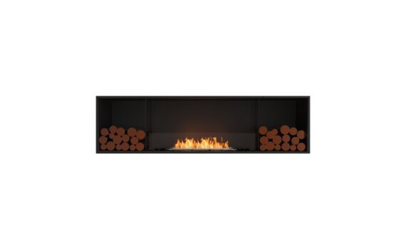 Flex 78SS.BX2 Single Sided - Ethanol / Black / Installed view - Logs not included by EcoSmart Fire