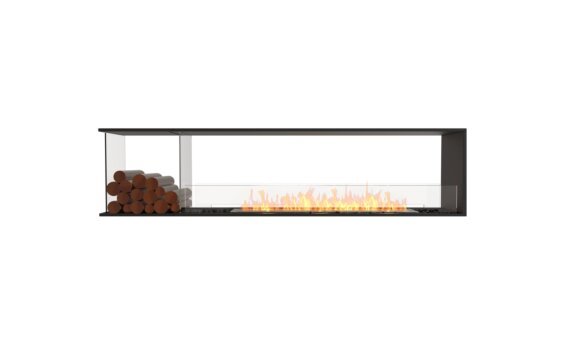 Flex 86PN.BXL Peninsula - Ethanol / Black / Installed view - Logs not included by EcoSmart Fire