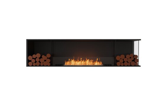 Flex 86RC.BX2 Right Corner - Ethanol / Black / Installed view - Logs not included by EcoSmart Fire