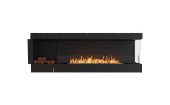 Flex 86RC.BXL Right Corner - Ethanol / Black / Uninstalled view - Logs not included by EcoSmart Fire