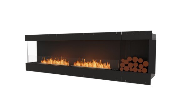 Flex 104LC.BXL Left Corner - Ethanol / Black / Uninstalled view - Logs not included by EcoSmart Fire
